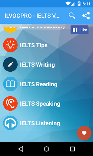 IELTS Vocabulary - ILVOC - عکس برنامه موبایلی اندروید