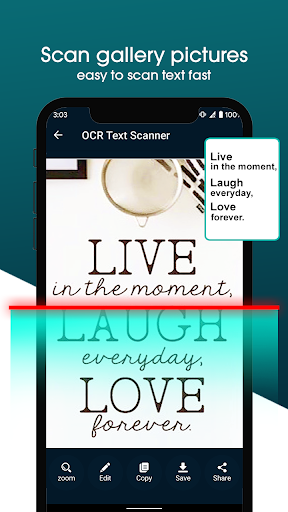 OCR Text Scanner - Image to Text Converter - عکس برنامه موبایلی اندروید