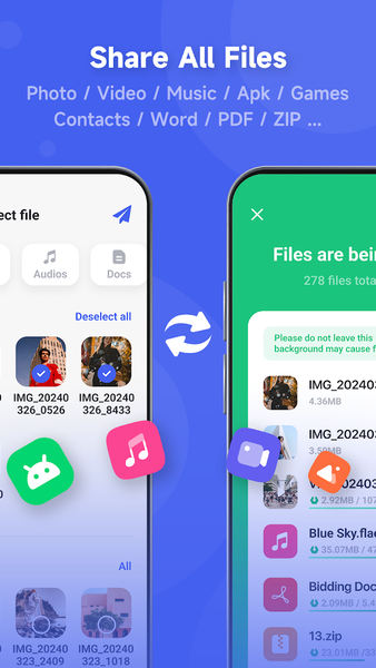 Instant Share - Transfer Files - عکس برنامه موبایلی اندروید