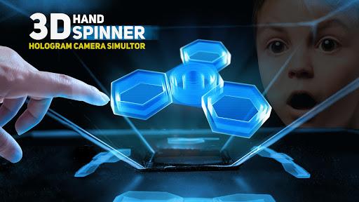 Hand spinner 3d - hologram pyramid - Gameplay image of android game