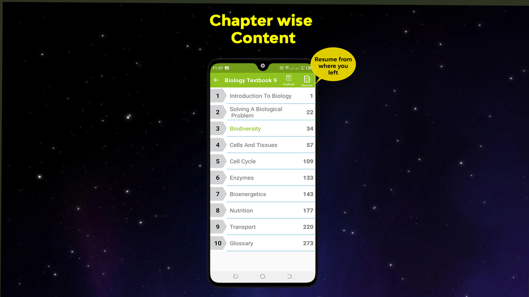 Key & Textbook Biology class 9 - Image screenshot of android app