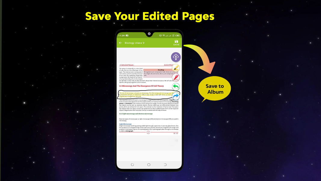 Key & Textbook Biology class 9 - Image screenshot of android app