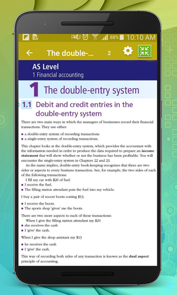 A levels Accounting Textbook - Image screenshot of android app