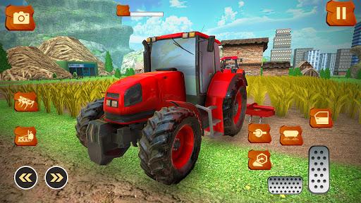 Modern Farming Tractor Driving Games 2021 - Gameplay image of android game