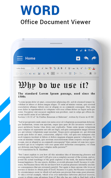 Word Office - PDF, XLSX, Docx - عکس برنامه موبایلی اندروید