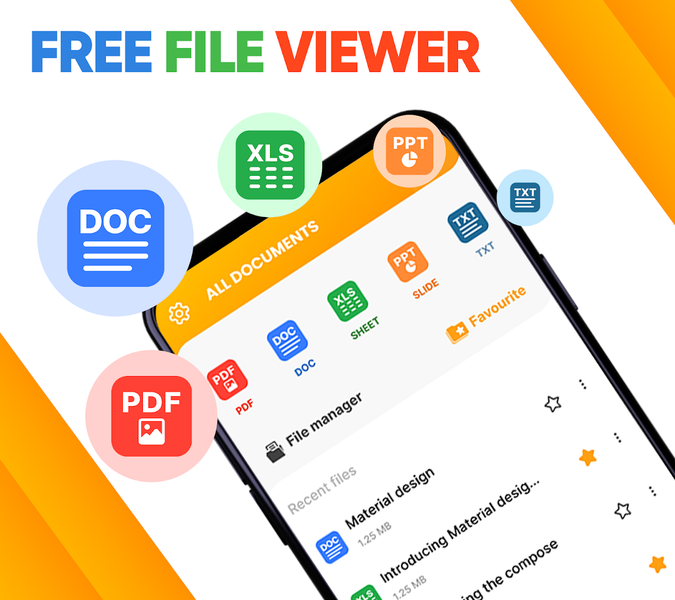 Word-Excel-PDF-PPT Docs Reader - عکس برنامه موبایلی اندروید