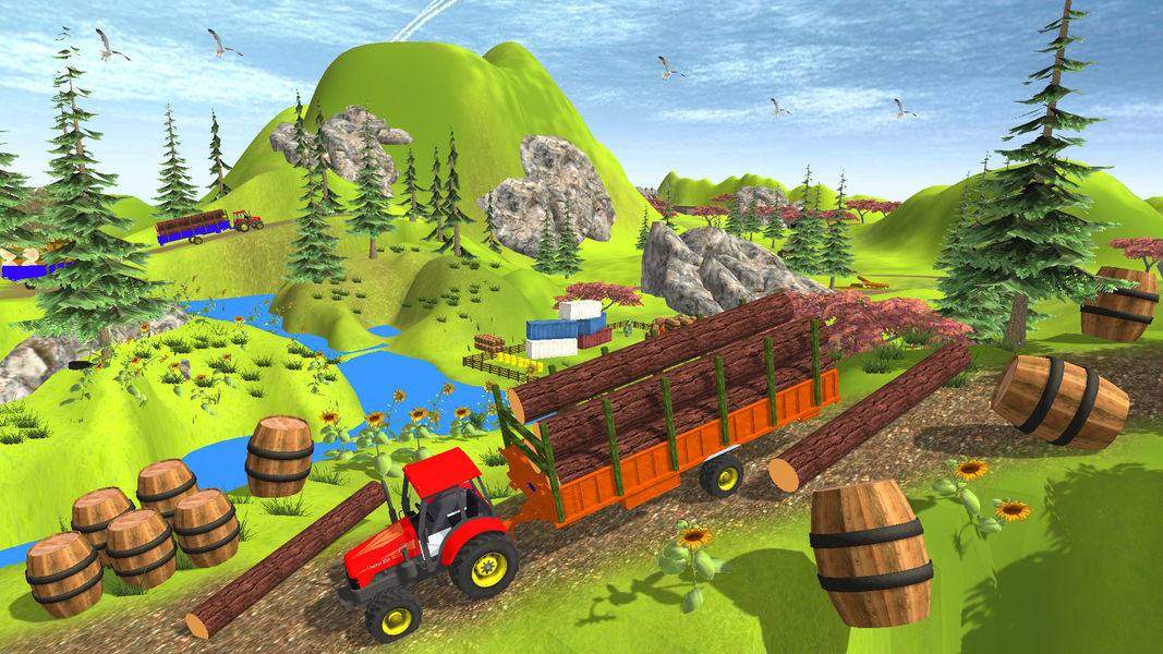 Indian Tractor Trolley Cargo - Gameplay image of android game
