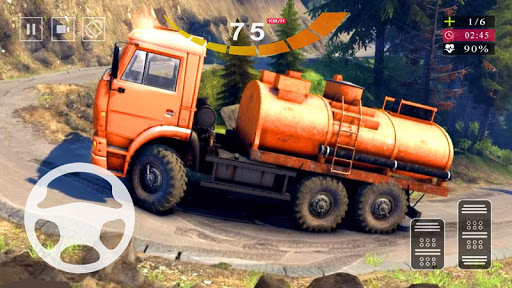 Oil Tanker Truck Games 2020 - US Truck Driver 2020 - Gameplay image of android game