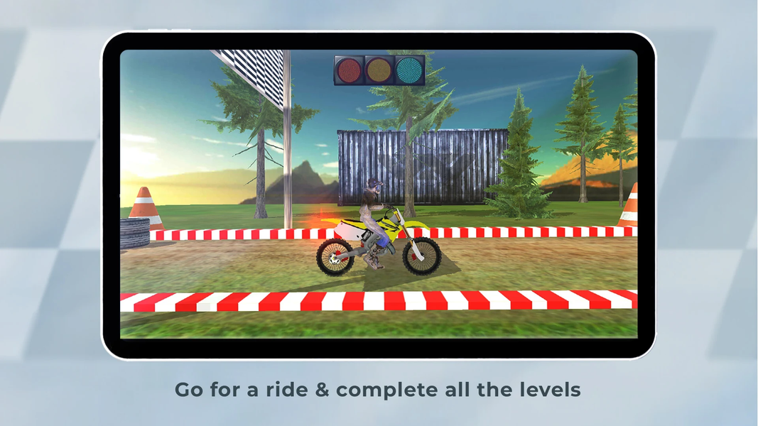 Racing on Bike Moto Stunt - عکس بازی موبایلی اندروید
