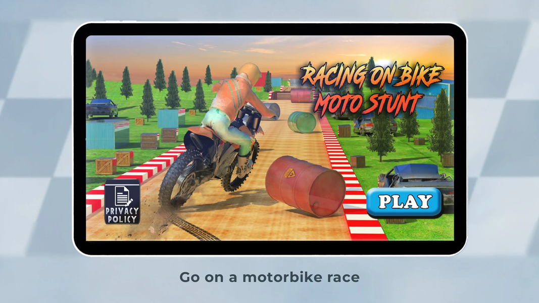 Racing on Bike Moto Stunt - Gameplay image of android game