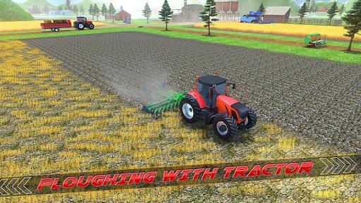 Village Driving Tractor Games - Gameplay image of android game