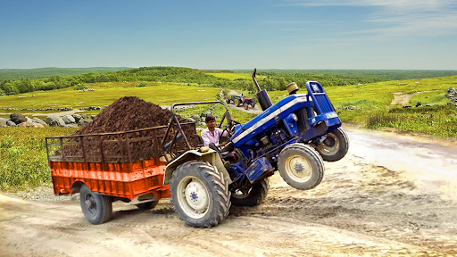 Farming Tractor Trolley Game - Gameplay image of android game