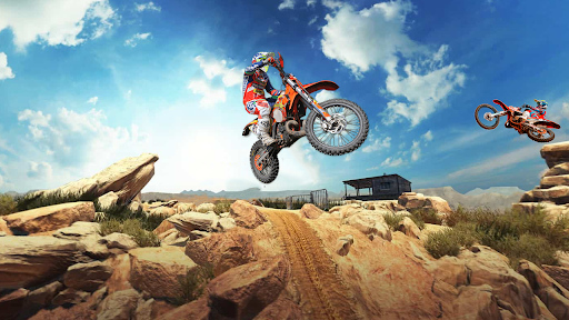 Bike Stunt: Offroad Race Game - Gameplay image of android game