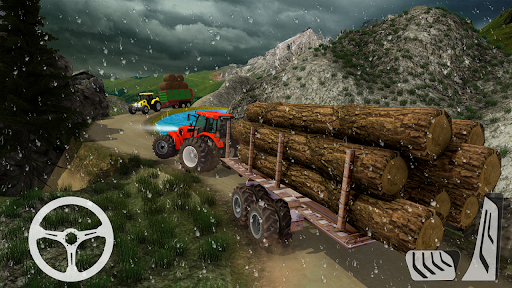 Hill Tractor Trolley Simulator - Gameplay image of android game