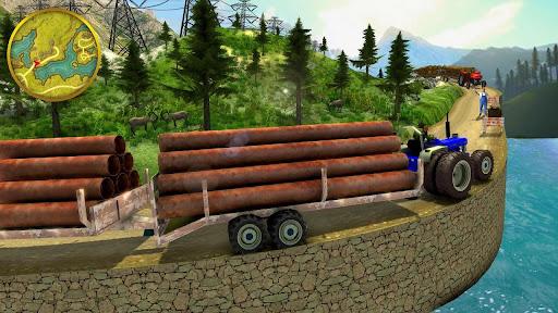Hill Tractor Trolley Simulator - Gameplay image of android game