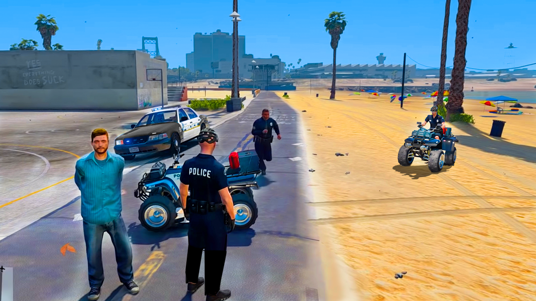 Police ATV Quad Bike Simulator - Gameplay image of android game