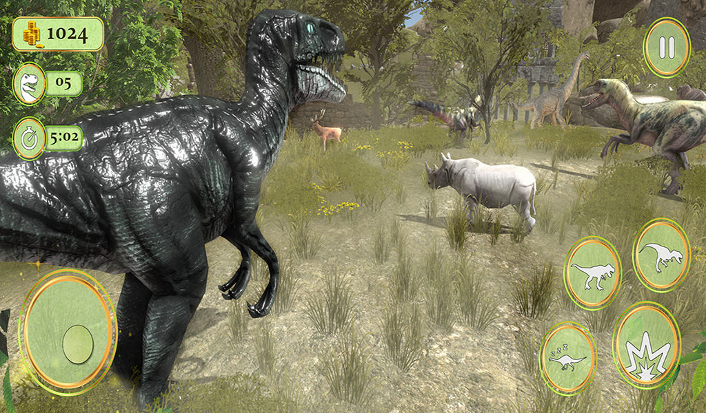 Jungle Dinosaur Fury Hunt 3D - Gameplay image of android game