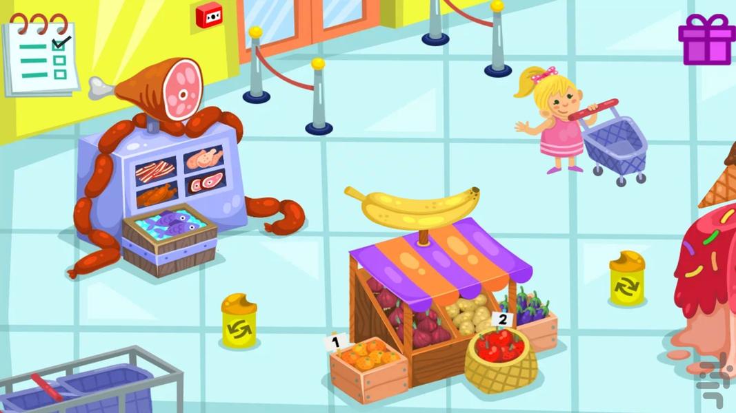 Kiddos in Supermarket - Gameplay image of android game