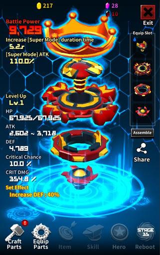 Super God Blade : Spin the Ultimate Top! - Gameplay image of android game