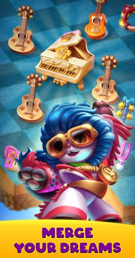 Merge Cats: Magic games - Gameplay image of android game