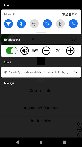 Always visible volume booster - Image screenshot of android app