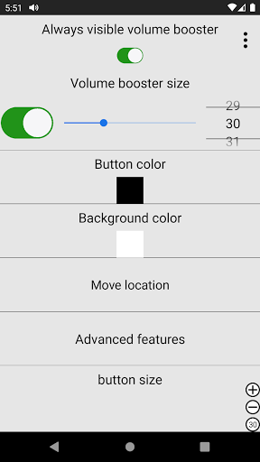 Always visible volume booster - Image screenshot of android app