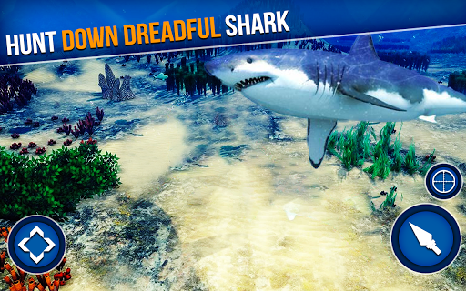 Shark Hunter Spearfishing Game - Gameplay image of android game