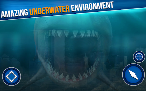 Shark Hunter Spearfishing Game - Gameplay image of android game