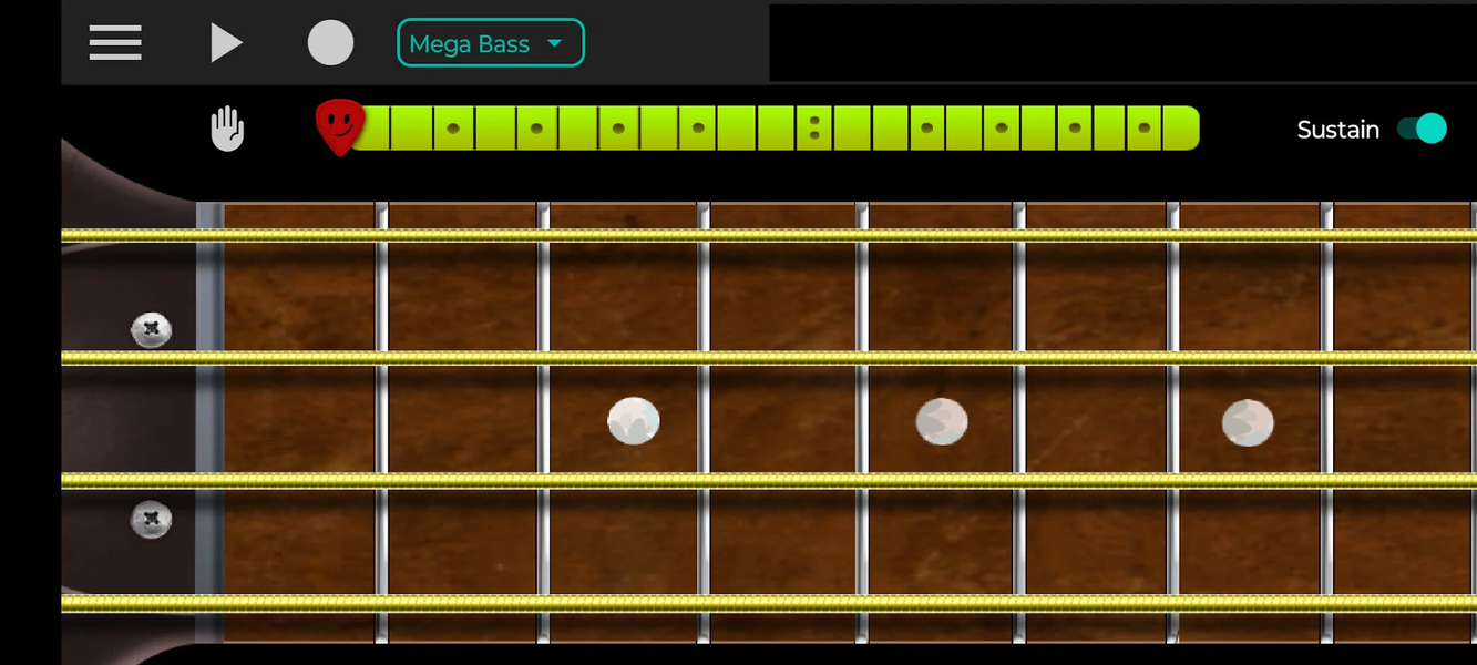 Mega Bass: Real Bass Guitar - Gameplay image of android game