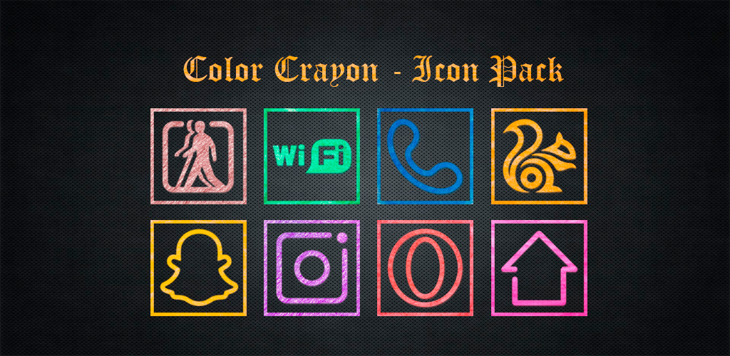 Color Crayon - Icon Pack - عکس برنامه موبایلی اندروید