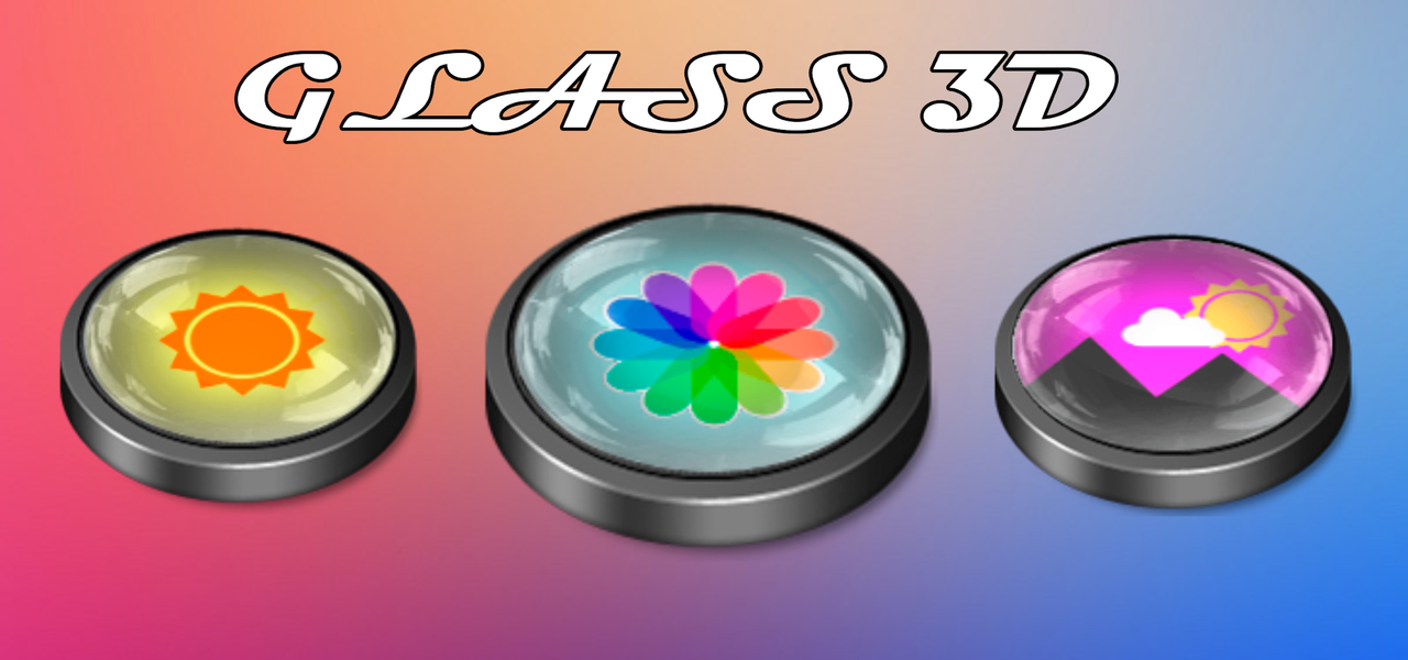 Glass 3D Icon Pack - عکس برنامه موبایلی اندروید