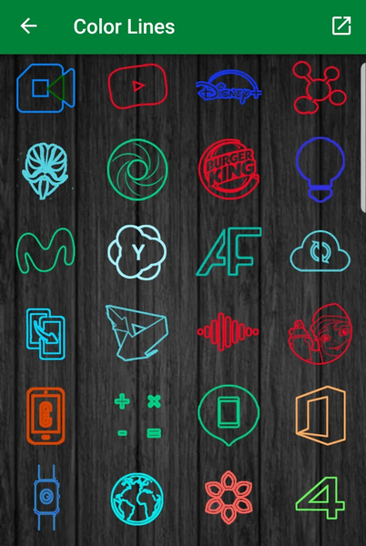 Color lines - Icon Pack - Image screenshot of android app