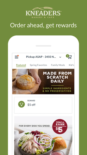 Kneaders App - Image screenshot of android app