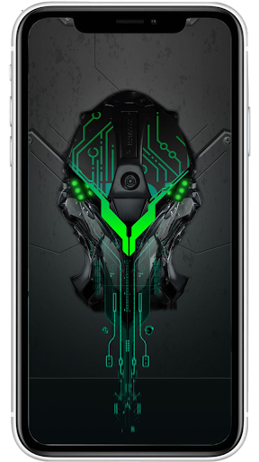 HD Wallpaper Black Green - Image screenshot of android app