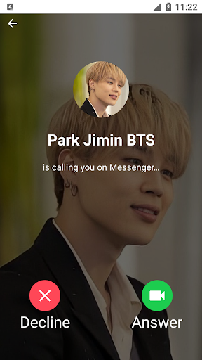Park Jimin BTS Fake Call - Image screenshot of android app