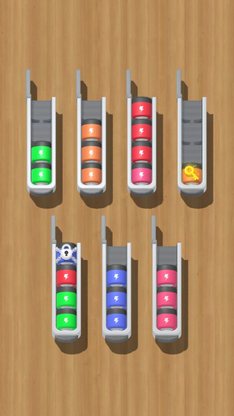 Battery Sort 3D - Gameplay image of android game