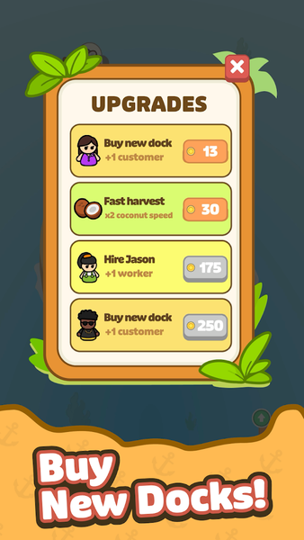 Idle Coconut Island - عکس بازی موبایلی اندروید