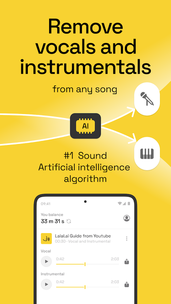 LALAL.AI: AI Vocal Remover - Image screenshot of android app