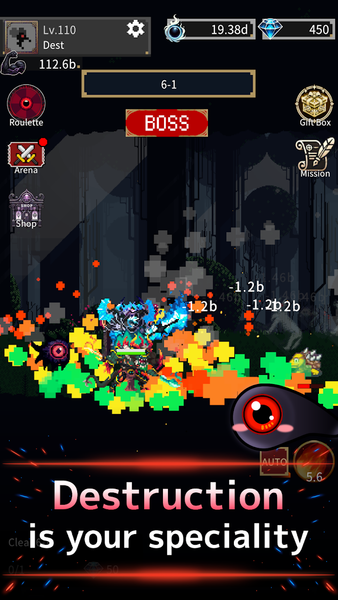AFK God of Destruction IdleRPG - Gameplay image of android game