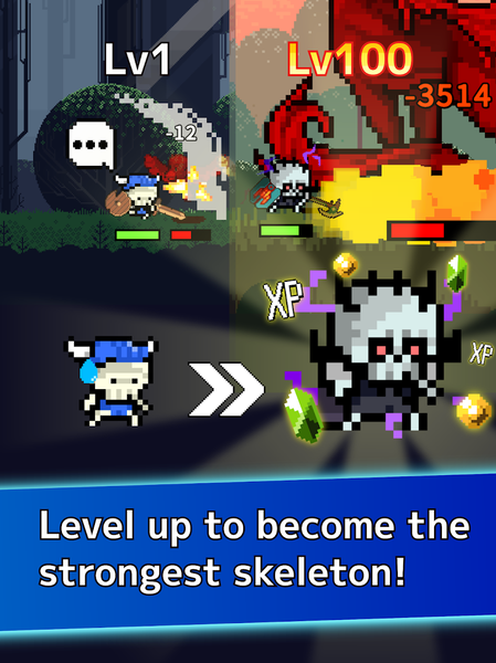 Idle Skeleton - Pixel RPG - عکس بازی موبایلی اندروید