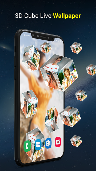 Photo 3D Cube Live Wallpaper - Image screenshot of android app
