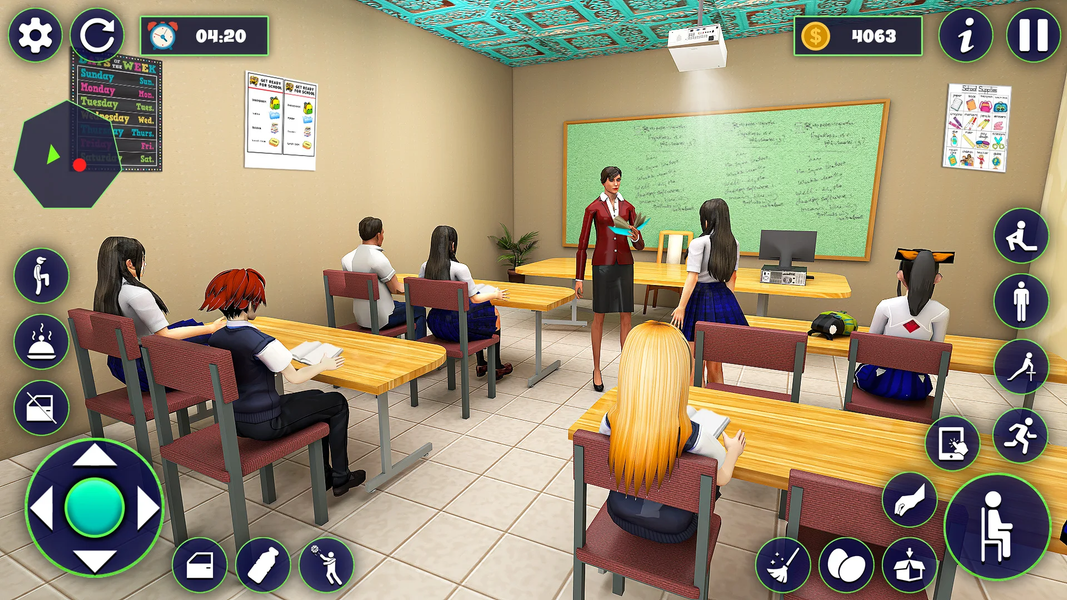 School Girl Life Simulator 3D - Gameplay image of android game