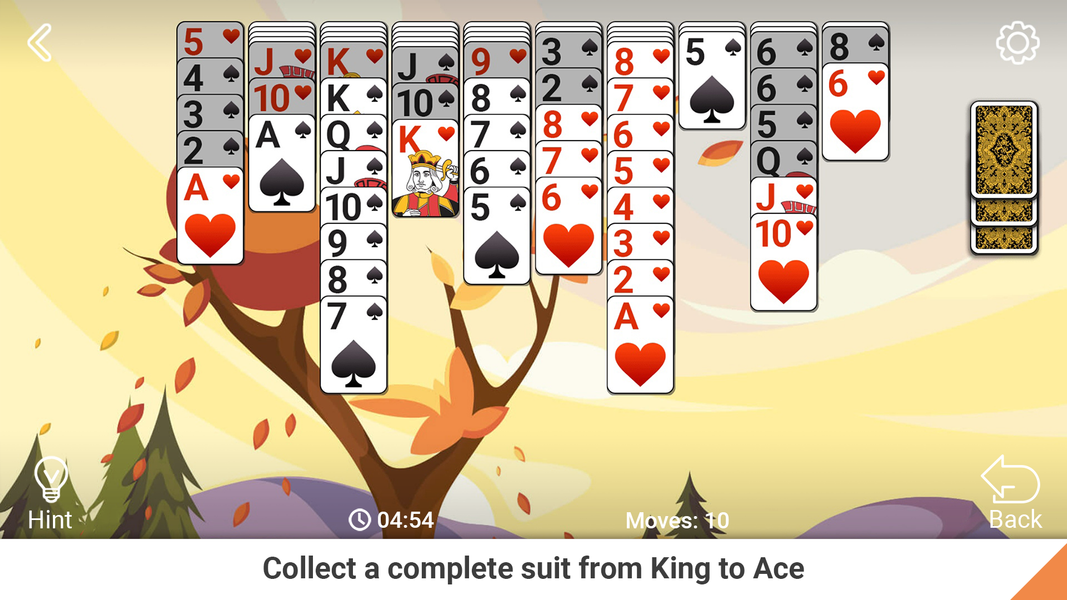 Spider Solitaire - Gameplay image of android game