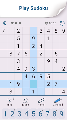 Sudoku: Brain Puzzles - Gameplay image of android game