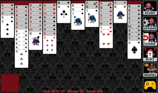 Spider Solitaire Live Cards - Gameplay image of android game