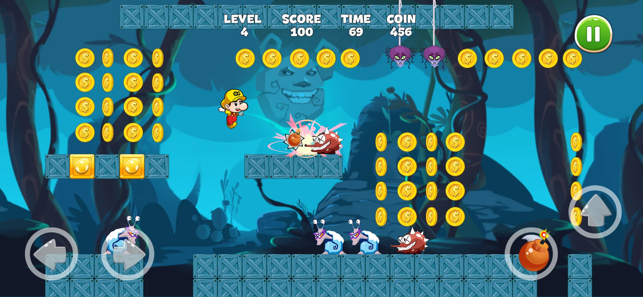 Bean's World Super: Run Games - Gameplay image of android game