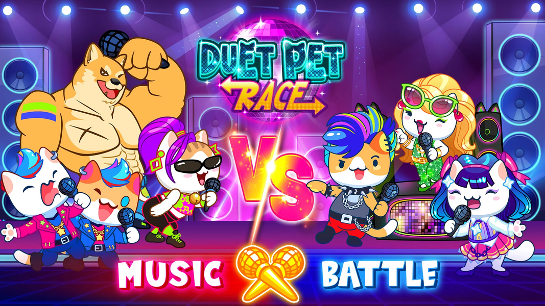 Duet Pet Race: EDM Beat Battle - Gameplay image of android game