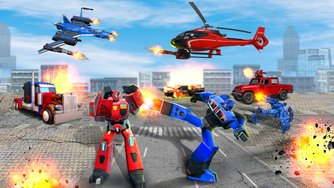 Hero Robot 3D: Robot Transform - Gameplay image of android game
