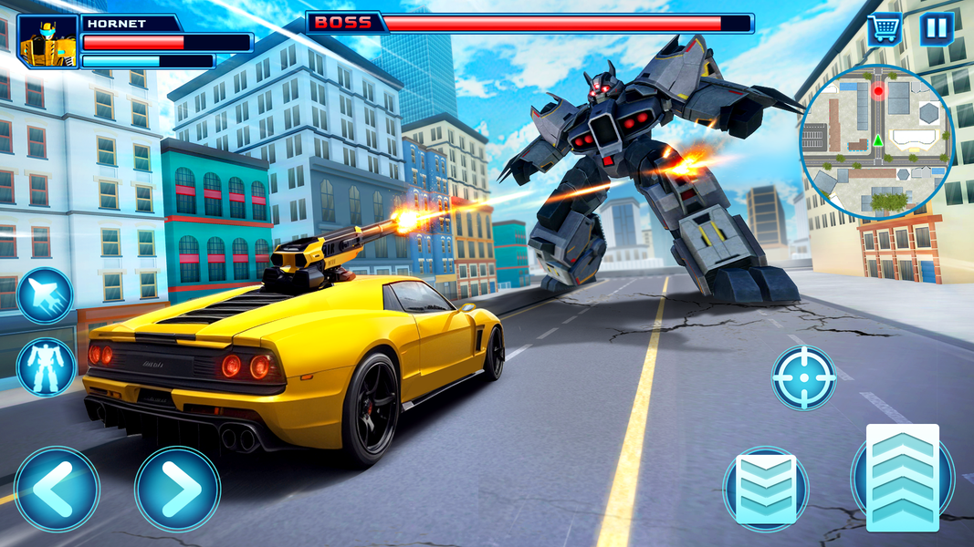 Robot Car Transform Fight Game - Gameplay image of android game