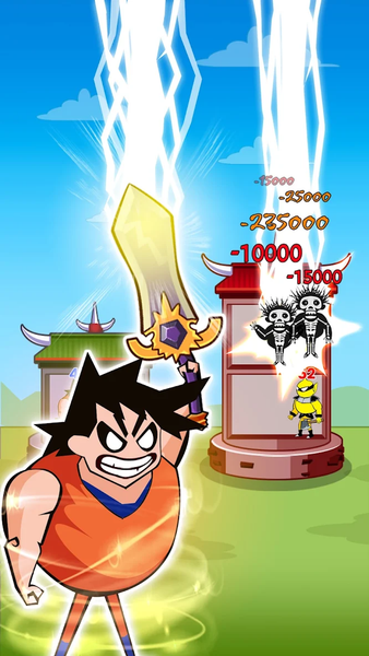 Stick Hero Wars: Dragon Tower - Gameplay image of android game